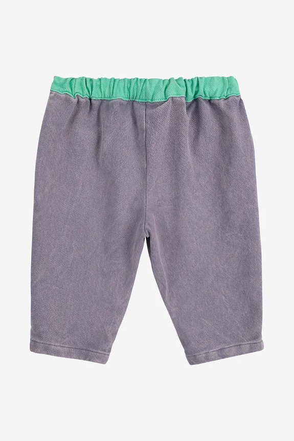 Bobo Choses spodnie bawełniane niemowlęce 125AB062 szary SS25