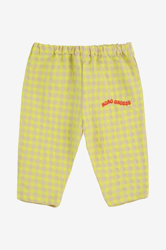 Bobo Choses spodnie niemowlęce 125AB061 żółty SS25