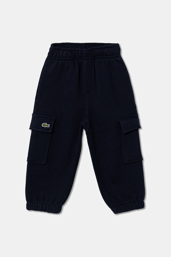 Dětské tepláky Lacoste pletenina námořnická modř XJ7345