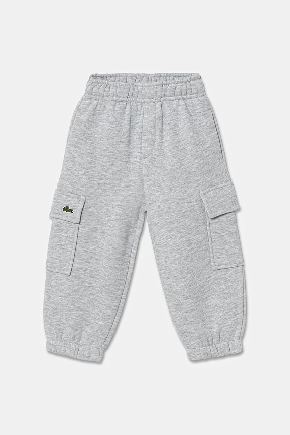 Dětské tepláky Lacoste pletenina šedá XJ7345