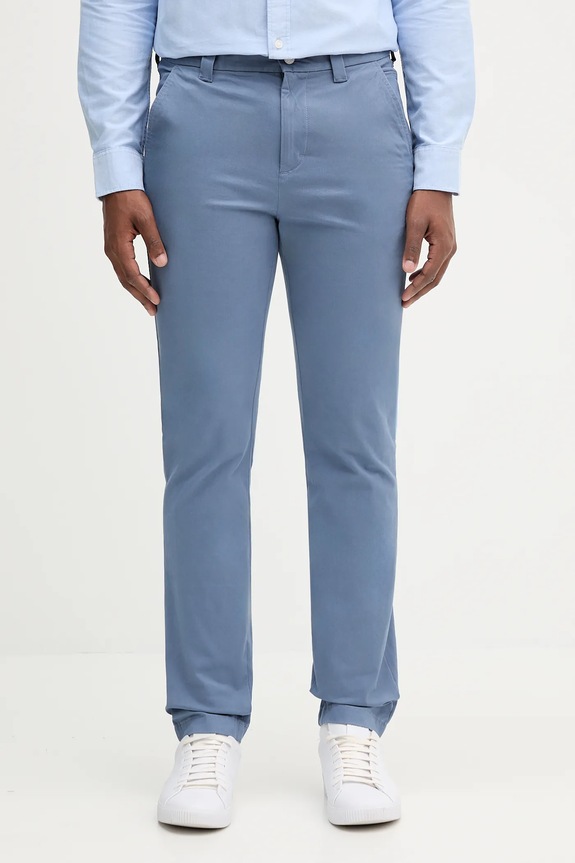 Tommy Jeans nadrág elasztánnal kék DM0DM20282