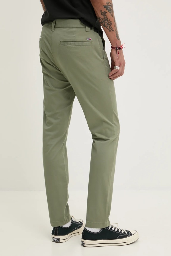 Odzież Tommy Jeans spodnie DM0DM20282 zielony