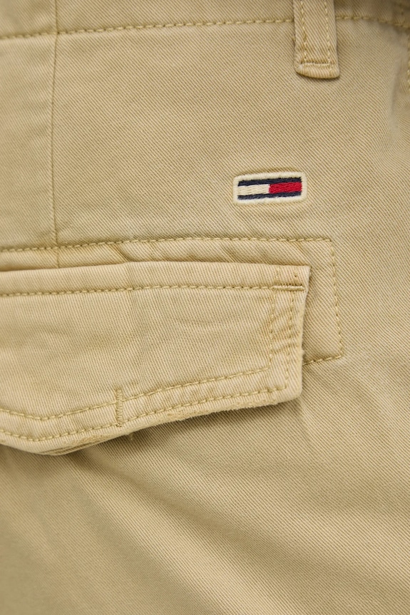 Tommy Jeans spodnie bawełniane zielony DM0DM20293