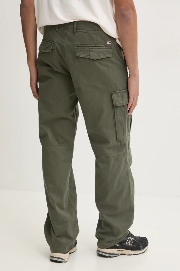Odzież Tommy Jeans spodnie bawełniane DM0DM20293 zielony