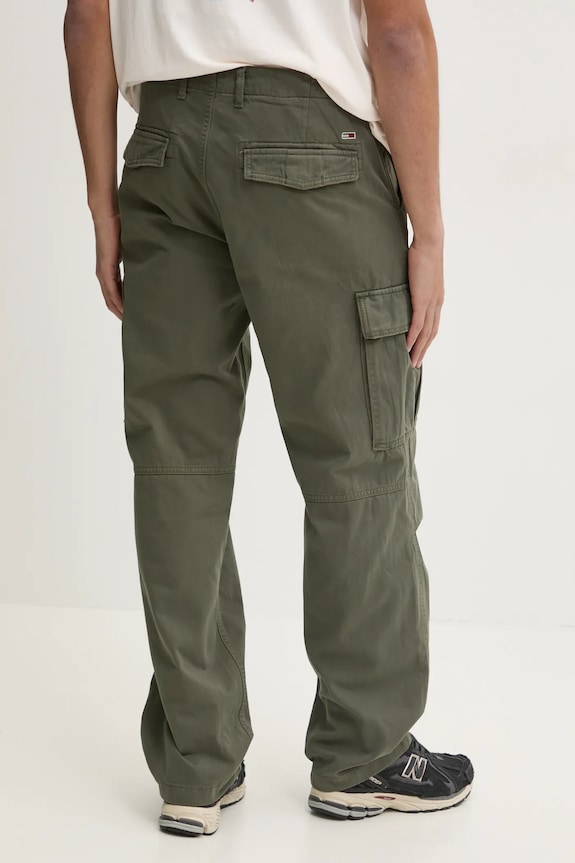 Odzież Tommy Jeans spodnie bawełniane DM0DM20293 zielony