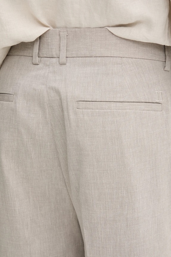 Hlače s dodatkom lana Les Deux bež LDM510159