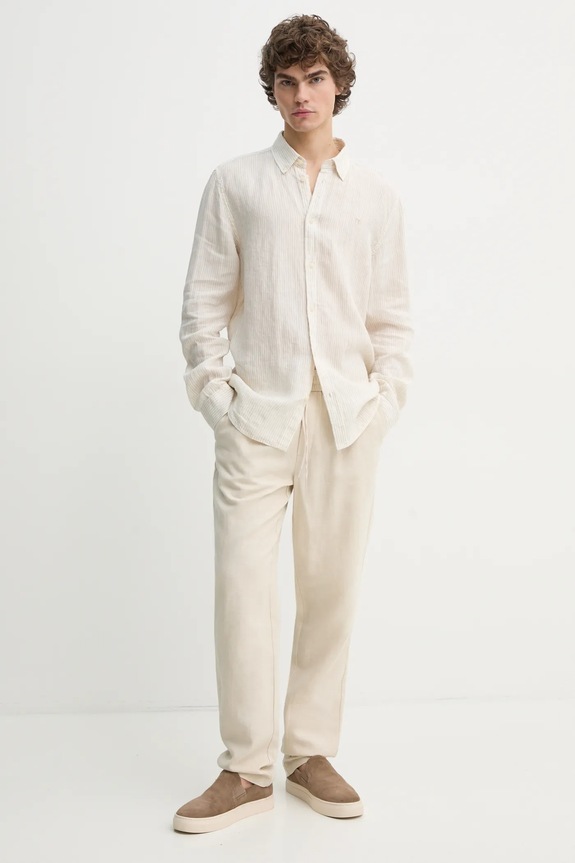 Les Deux spodnie lniane LDM510162 beżowy SS25