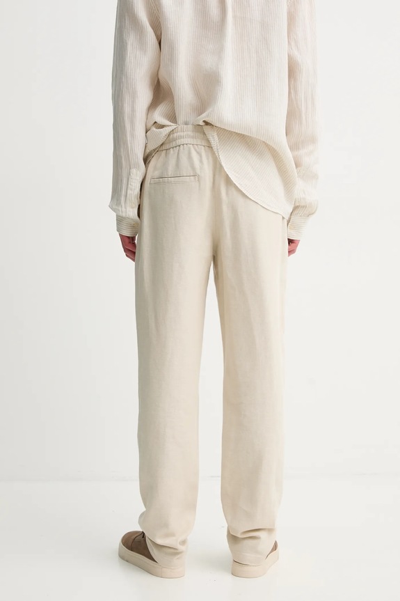 Odzież Les Deux spodnie lniane LDM510162 beżowy