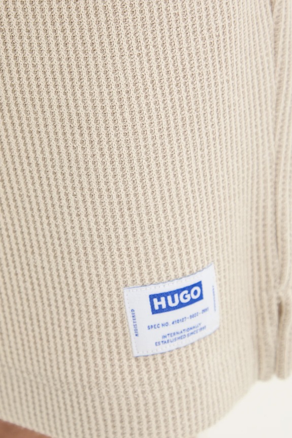 HUGO Blue szorty dresowe męskie z bawełną beżowy 50534451