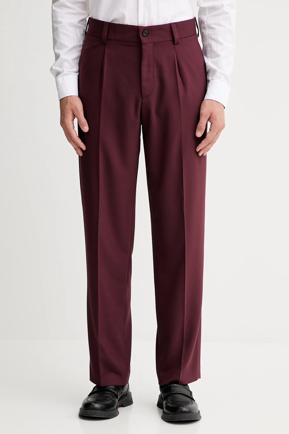 Nohavice HUGO Flips251X burgundské 50538671