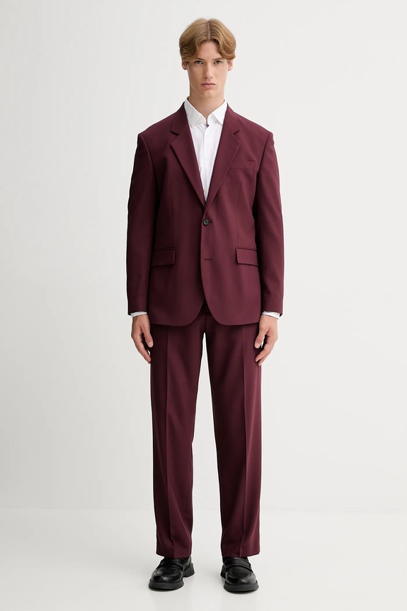 Nohavice HUGO Flips251X 50538671 burgundské AW25