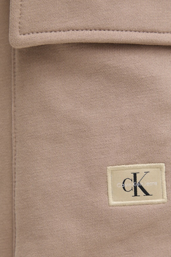 Calvin Klein Jeans spodnie dresowe bawełniane J30J326762 beżowy
