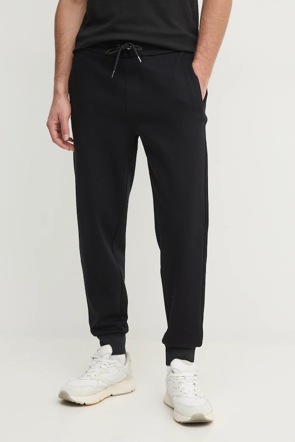 BOSS Pantaloni de trening bărbați cu bumbac tricotaj negru 50532772