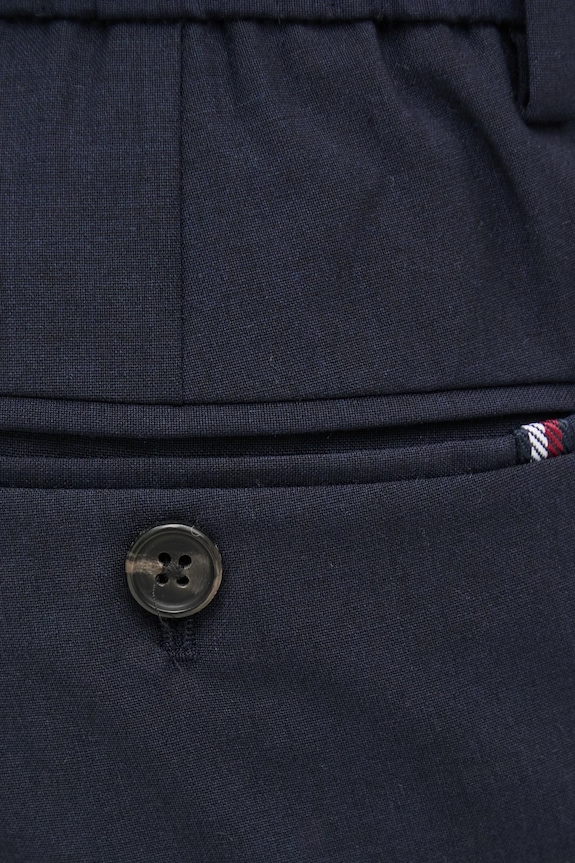 Tommy Hilfiger pantaloni in lana blu navy MW0MW36732