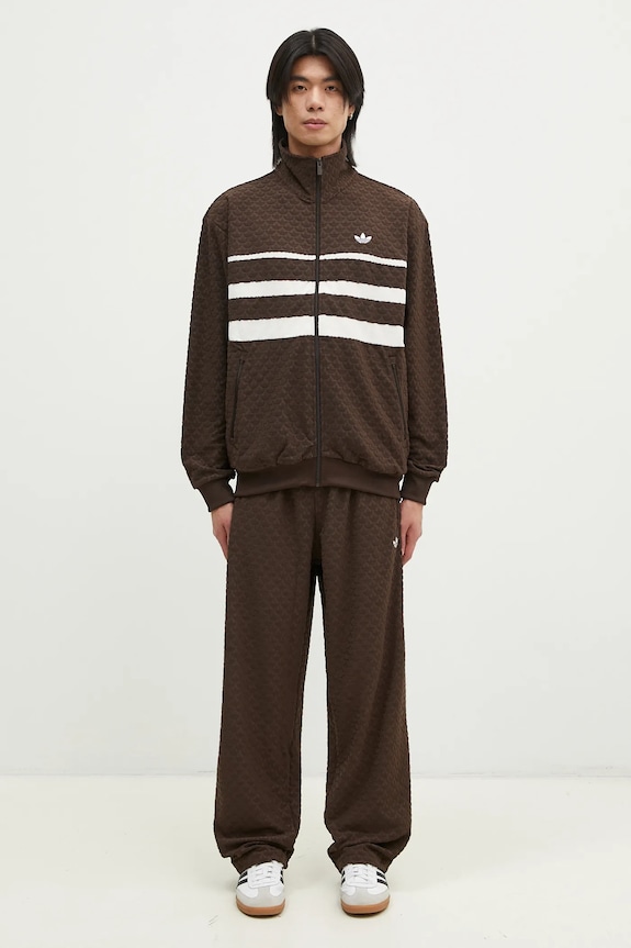 Tepláky adidas Originals Q12 MONOGRAM TR JP4428 hnědá