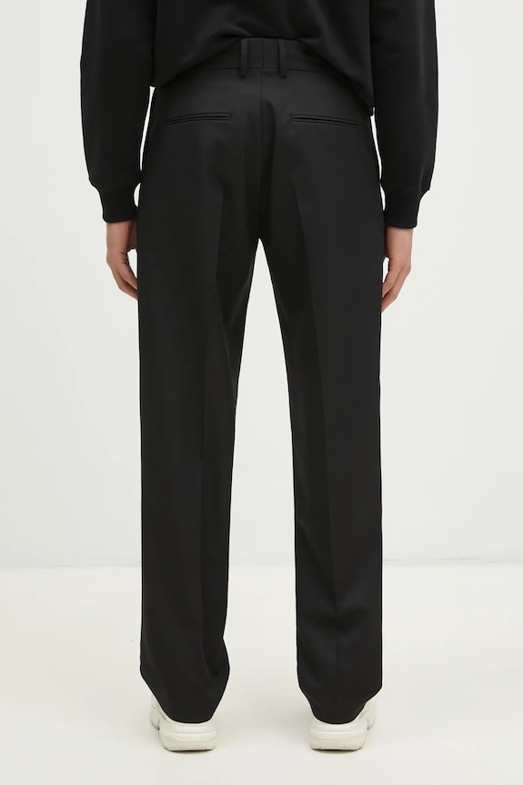Clothing Drôle de Monsieur wool blend trousers Le Pantalon Golfeur PERM.BP165.PL127.BL black