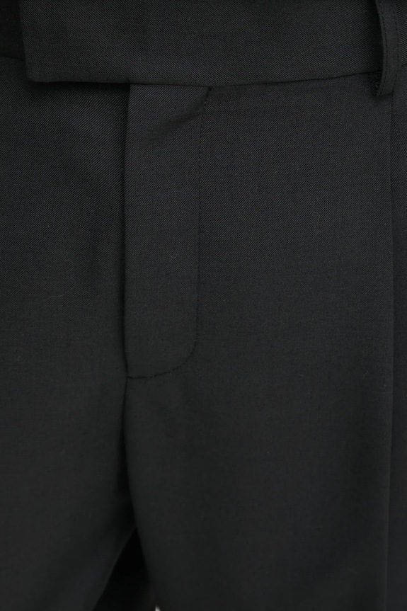 Hlače s primjesom vune Drôle de Monsieur Le Pantalon Golfeur crna PERM.BP165.PL127.BL