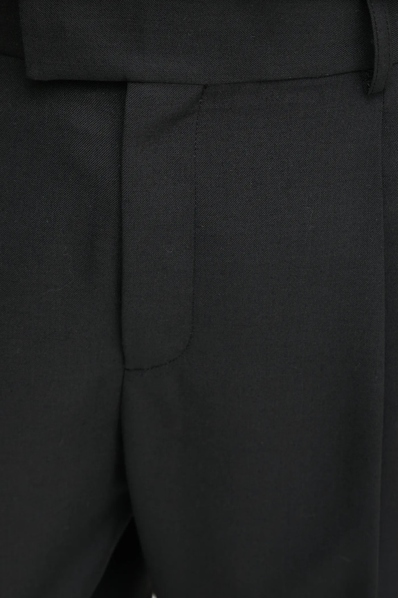 Hlače s primjesom vune Drôle de Monsieur Le Pantalon Golfeur crna PERM.BP165.PL127.BL