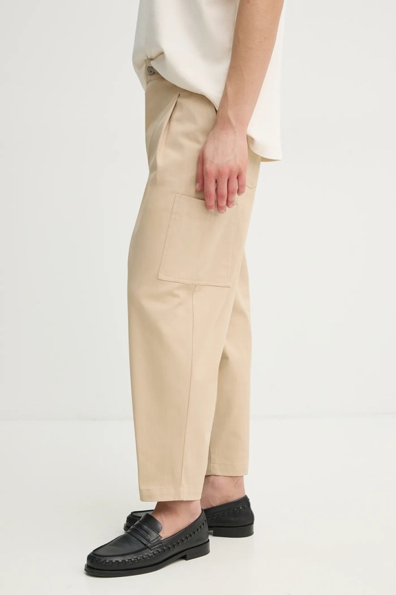 Nohavice Drôle de Monsieur Le Pantalon Cropped Twill béžová F.BP155.CO206.BG