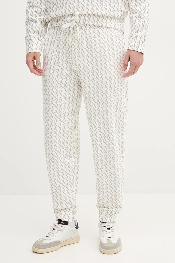 Armani Exchange pamut melegítőnadrág dzsörzé fehér XM001226.AF11847.NOS