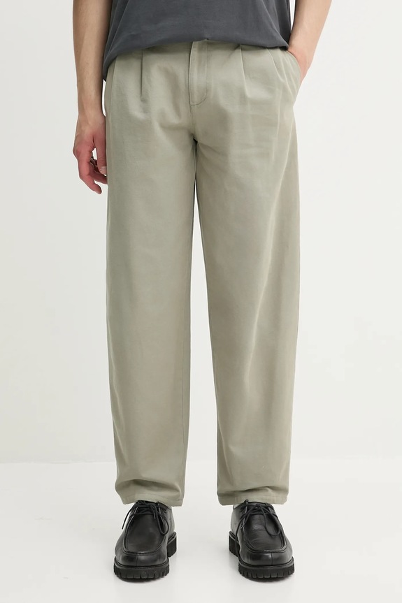 Βαμβακερό παντελόνι A.P.C. pantalon willow βαμβάκι πράσινο COGBJ.F08486