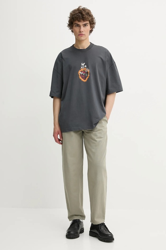 Βαμβακερό παντελόνι A.P.C. pantalon willow COGBJ.F08486 πράσινο SS25