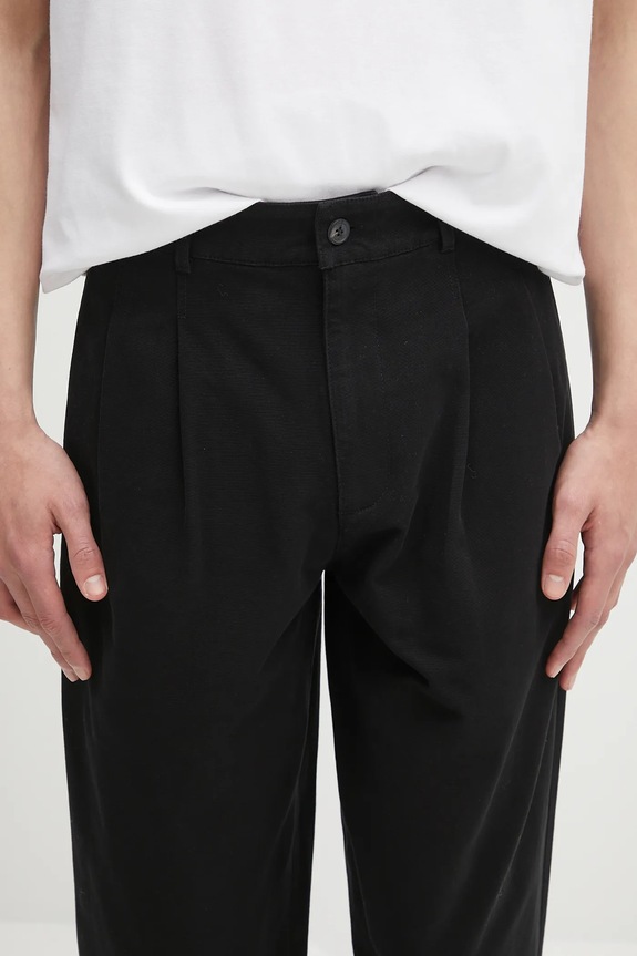 A.P.C. spodnie bawełniane pantalon willow czarny COGBJ.F08486