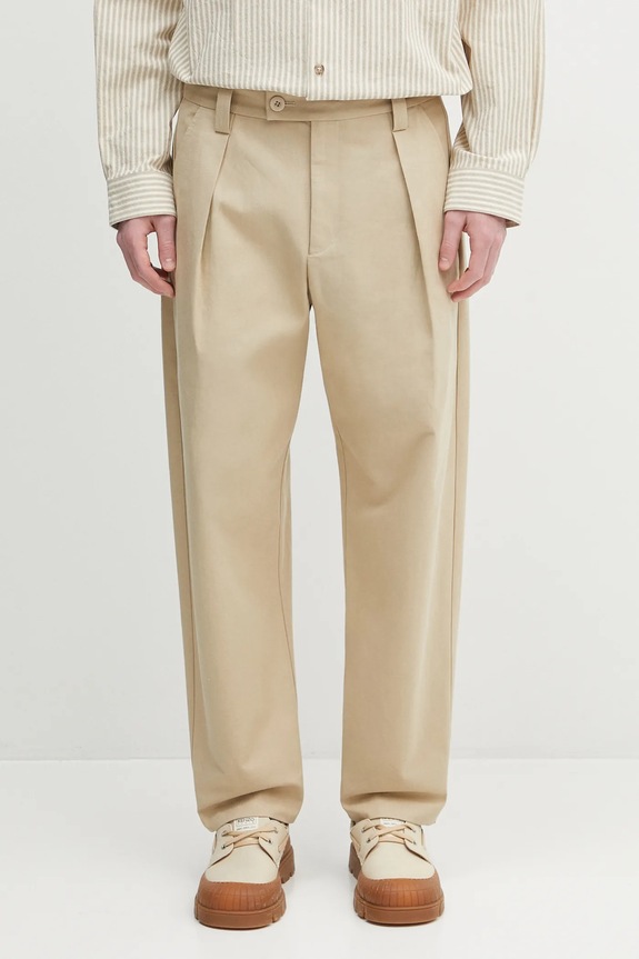 Bavlněné kalhoty A.P.C. pantalon renato bavlna béžová COHFU.H08428