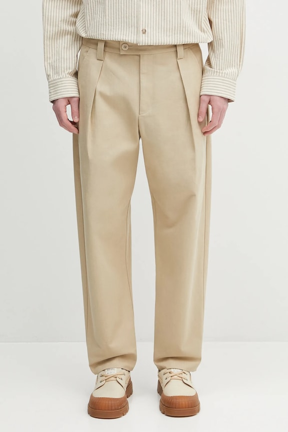 Bavlněné kalhoty A.P.C. pantalon renato bavlna béžová COHFU.H08428