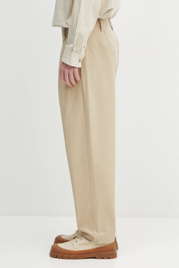 Bavlněné kalhoty A.P.C. pantalon renato COHFU.H08428 béžová SS25