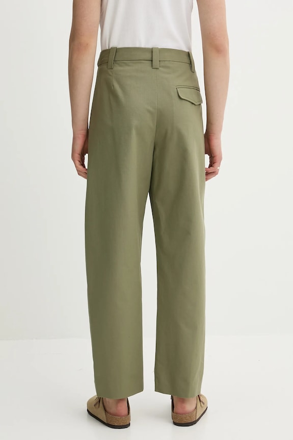 Odzież A.P.C. spodnie bawełniane pantalon renato COHFU.H08428 zielony