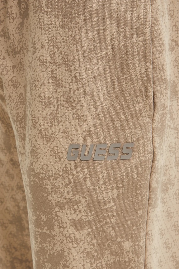 Guess spodnie dresowe bawełniane GOTAM beżowy Z5RB14.K9YI1