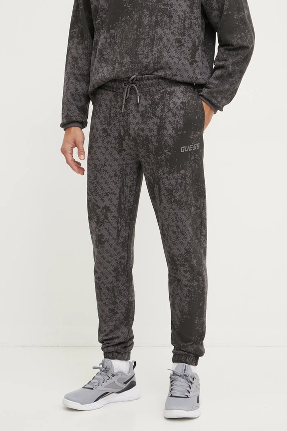 Guess pantaloni de trening din bumbac GOTAM bumbac negru Z5RB14.K9YI1