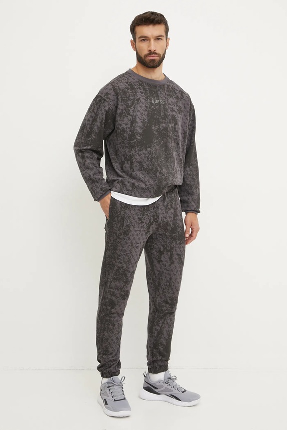 Guess pantaloni de trening din bumbac GOTAM Z5RB14.K9YI1 negru SS25