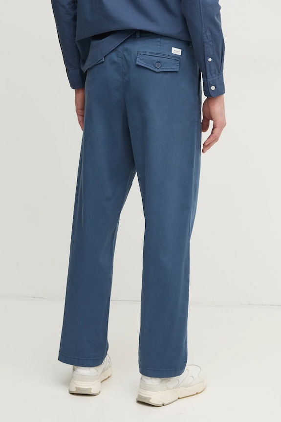 Oblečenie Nohavice Pepe Jeans RELAXED COMFORT PLEATED CHINO PM211803 modrá