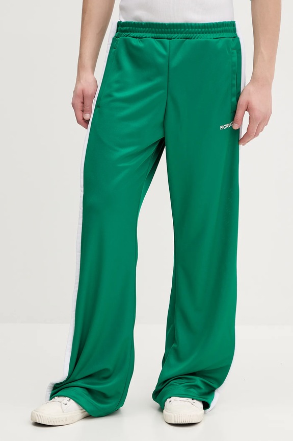 Παντελόνι φόρμας Fiorucci Puffy Piping Track Trousers πλεκτό ύφασμα πράσινο U02SPBPA057PL01GN02