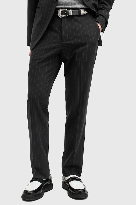 Nohavice AllSaints HEDDON M042QB čierna SS25