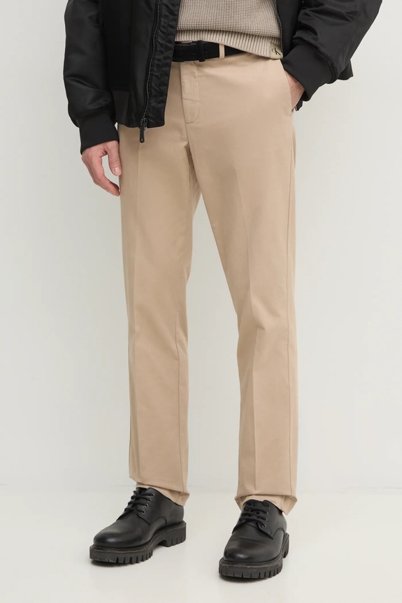 Hackett London spodnie bawełna beżowy HM212488R