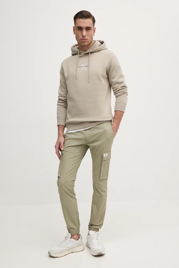 Nohavice Calvin Klein Jeans J30J327614 zelená SS25