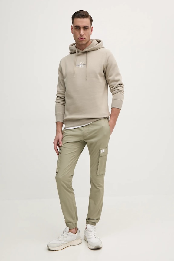 Nohavice Calvin Klein Jeans J30J327614 zelená SS25