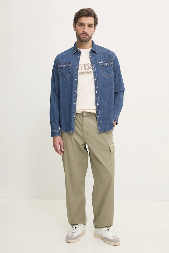 Nohavice Calvin Klein Jeans J30J327615 zelená SS25