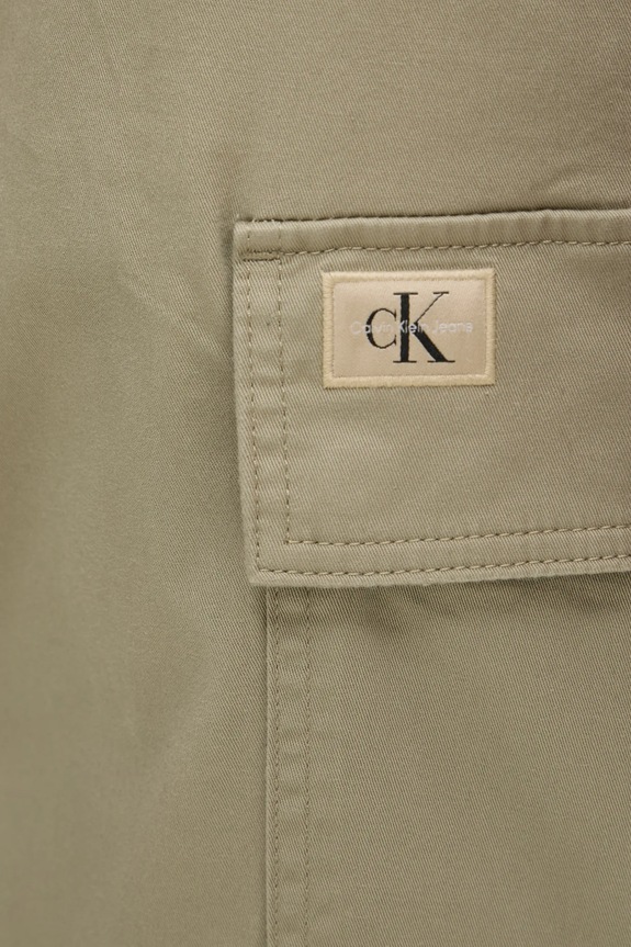 Nohavice Calvin Klein Jeans zelená J30J327615