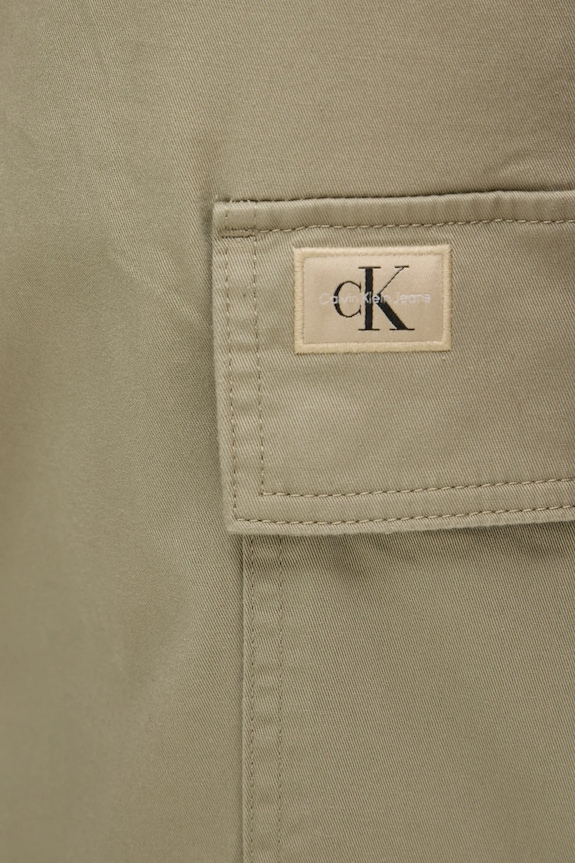 Nohavice Calvin Klein Jeans zelená J30J327615