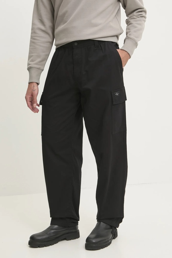 Calvin Klein Jeans spodnie z elastanem czarny J30J327615