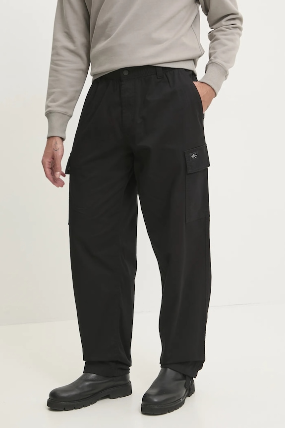 Calvin Klein Jeans spodnie z elastanem czarny J30J327615