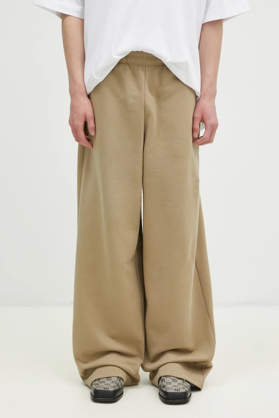 VETEMENTS spodnie dresowe Oval Logo dzianina beżowy UA66SP600T