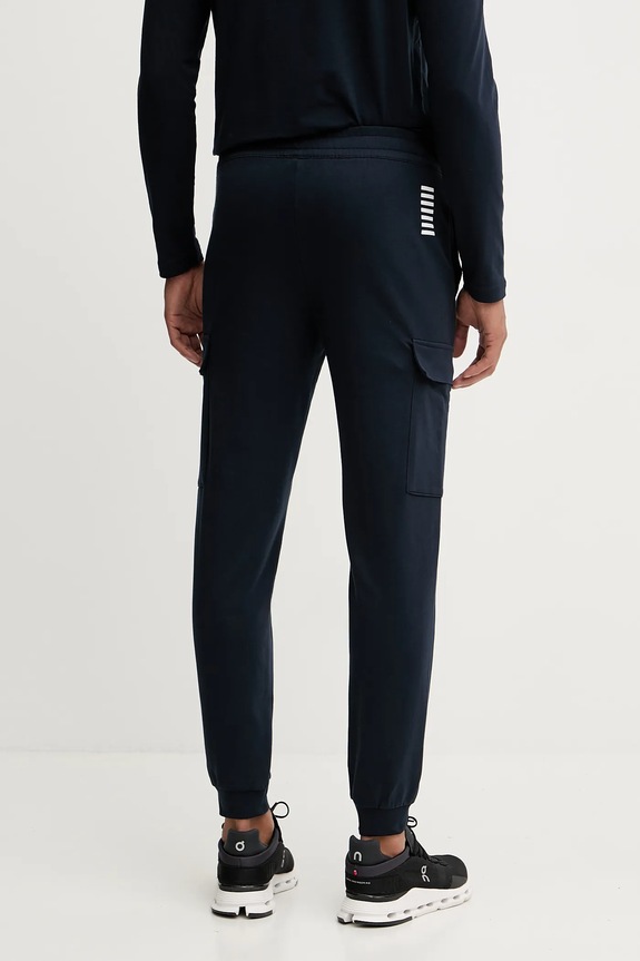 EA7 Emporio Armani spodnie dresowe bawełniane bawełna granatowy PJVRZ.8NPP67