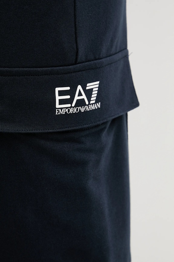 EA7 Emporio Armani spodnie dresowe bawełniane granatowy PJVRZ.8NPP67