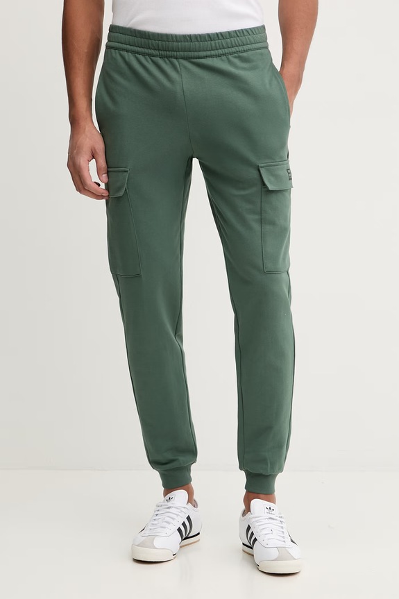 EA7 Emporio Armani spodnie dresowe bawełniane bawełna zielony PJVRZ.8NPP67