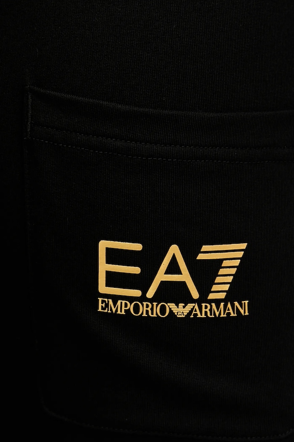 Bavlnené tepláky EA7 Emporio Armani čierna AF13512.7M000571